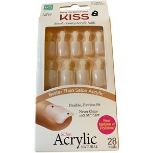 KISS Revolutionary Acrylic Nails Natural, 28ct. New sealed box